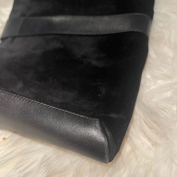 🔥Authentic Gucci Black on black shoulder bag suede and leather 001 4052 - Picture 7 of 16